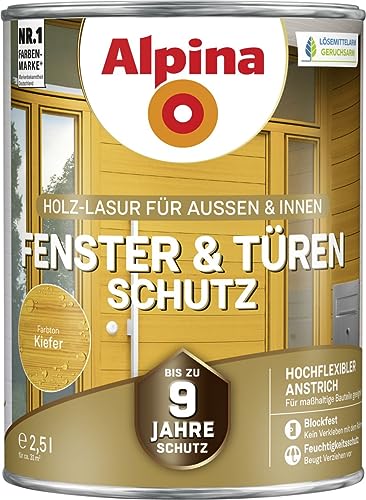 Alpina Fenster- und Türen-Schutz Kiefer 2,5 Liter seidenmatt von Alpina