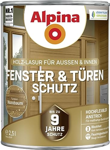 Alpina Fenster- & Türen-Schutzlasur (nussbaum) von Alpina