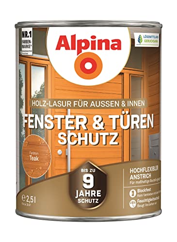 Alpina Fenster- & Türen-Schutzlasur (teak) von Alpina