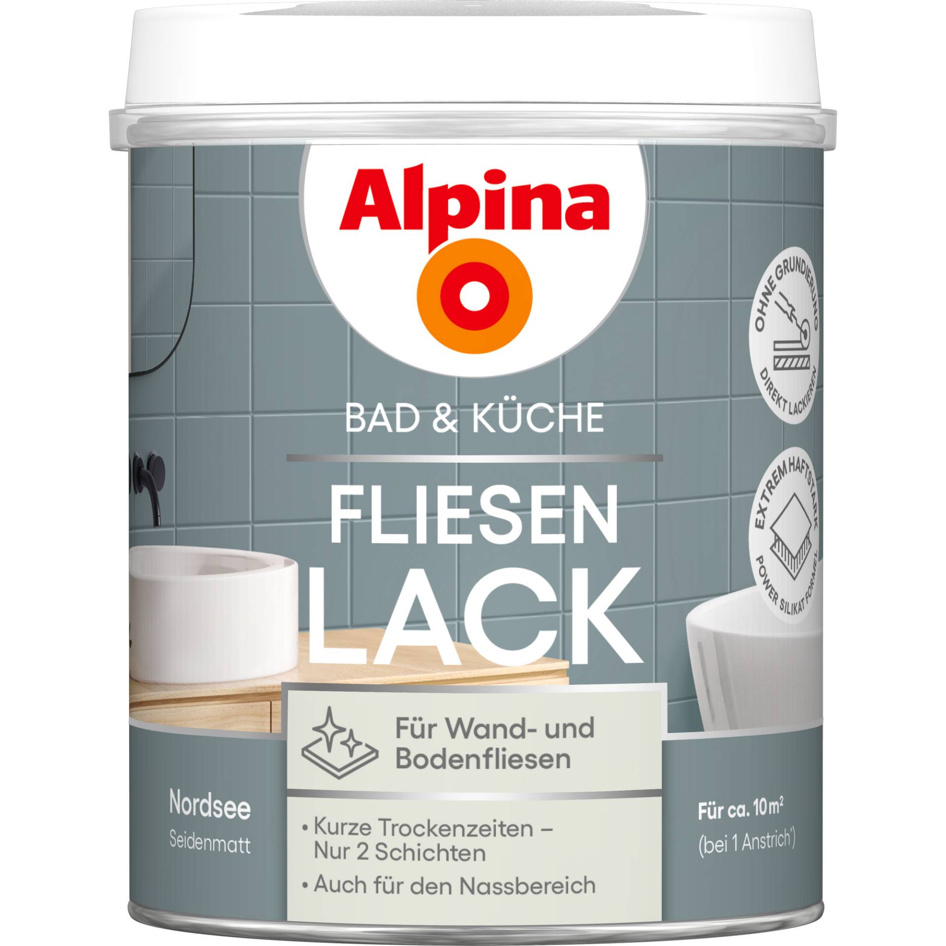 Alpina Fliesenlack 2K Nordsee seidenmatt 750 ml Alpina Fliesenlack 2K Nordsee seidenmatt 750 ml von Alpina
