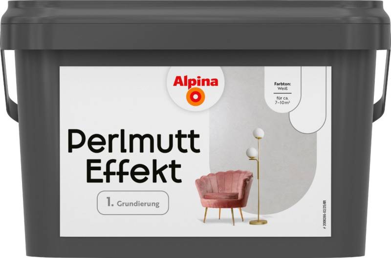 Alpina Grundierung für Effektfarben Perlmutt weiß 2,5 L von Alpina