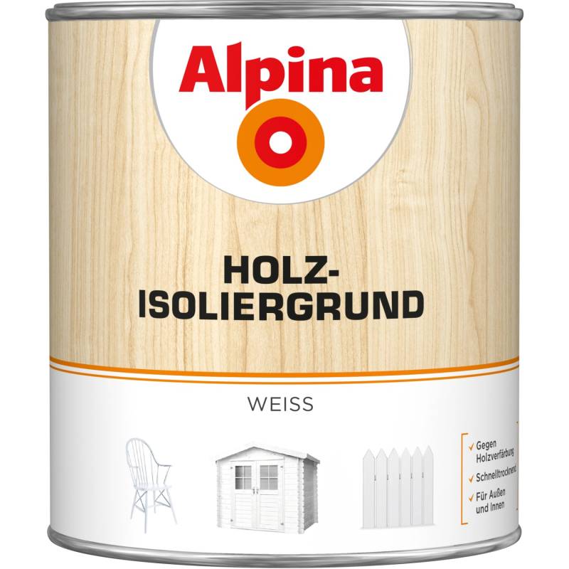 Alpina Holz-Isoliergrund Weiß matt 2 Liter von Alpina