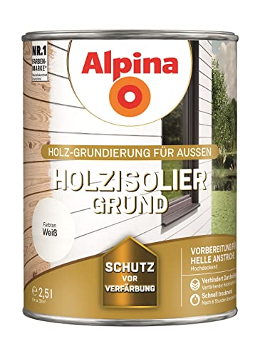 Alpina Holzisolier-Grund Weiß 2,5 Liter von Alpina