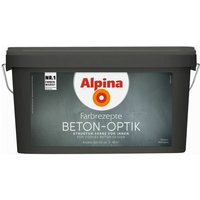 Alpina - Innenfarbe Beton-Optik 3 l Basis & 1 l Finish matt Wandfarbe Deckenfarbe von Alpina