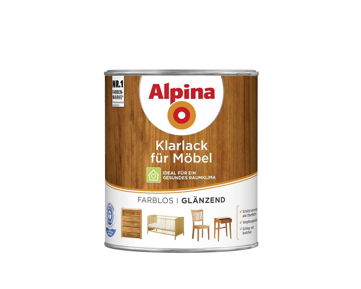 Alpina Klarlack für Möbel 750 ml farblos glänzend von Alpina