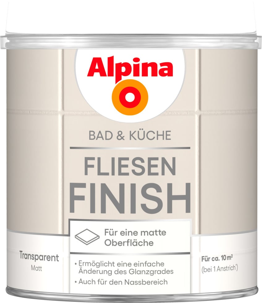 Alpina Küche & Badezimmer Fliesen-Finish 2K 750 ml von Alpina