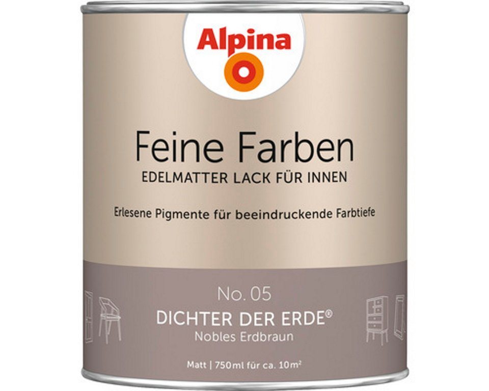 Alpina Lack Feine Farben 750 ml No. 05 Dichter der Erde von Alpina