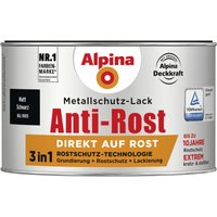 Metallschutz-Lack Anti-Rost 300 ml schwarz matt Metallack Schutzlack - Alpina von Alpina