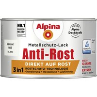 Metallschutz-Lack Anti-Rost 300 ml weiß glänzend Metallack Schutzlack - Alpina von Alpina