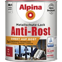 Metallschutz-Lack Anti-Rost 750 ml rot matt Metallack Schutzlack - Alpina von Alpina