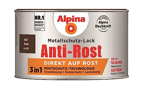 Alpina Metallschutzlack Anti-Rost Braun 300ml matt von Alpina