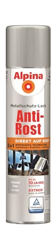 Alpina Metallschutzlack Anti-Rost Silber 400ml Sprühdose glänzend von Alpina