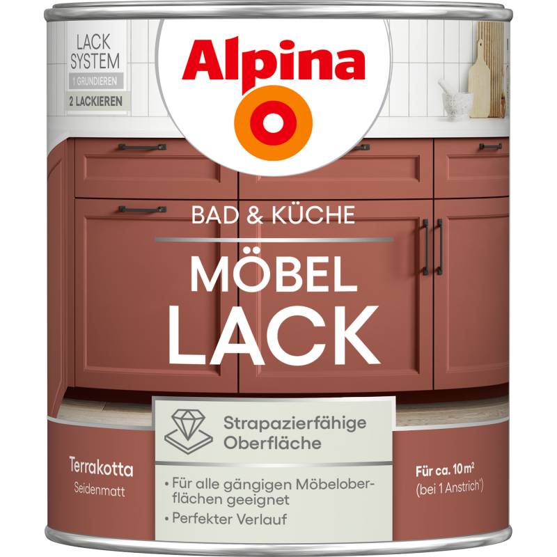 Alpina Möbellack Terrakotta seidenmatt 750 ml Alpina Möbellack Terrakotta seidenmatt 750 ml von Alpina