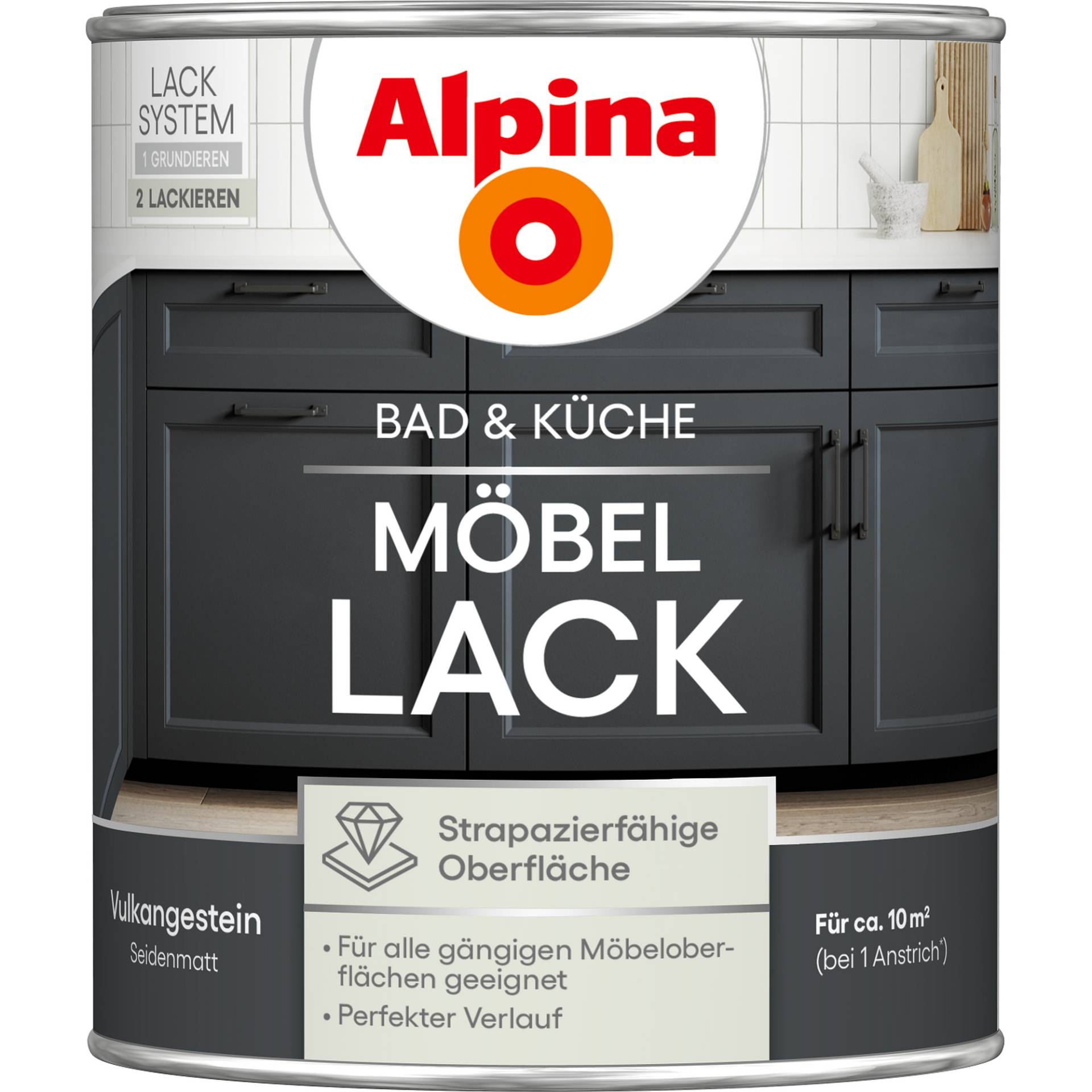 Alpina Möbellack Vulkangestein seidenmatt 750 ml Alpina Möbellack Vulkangestein seidenmatt 750 ml von Alpina