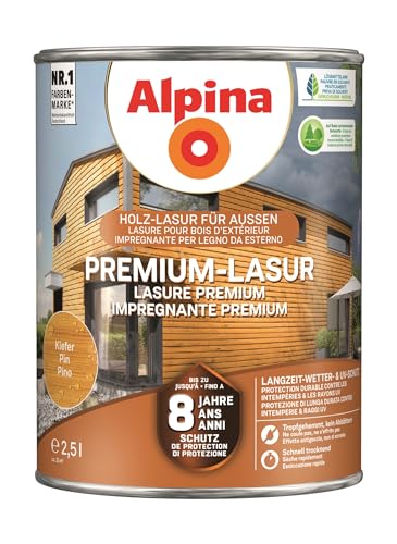 Alpina Premium-Lasur Kiefer 2,5 Liter seidenmatt von Alpina