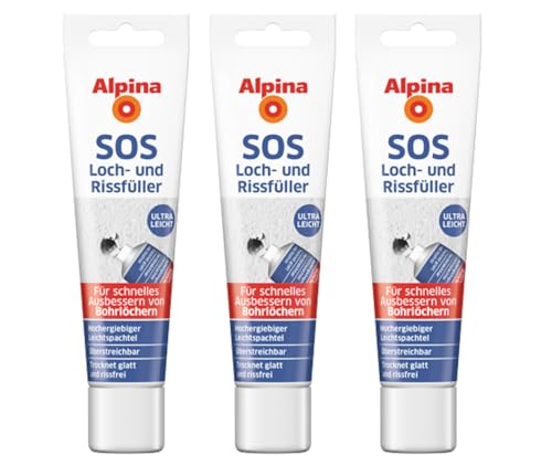 Alpina SOS Loch- und Rissfüller 100ml weiß 3er Pack von Alpina