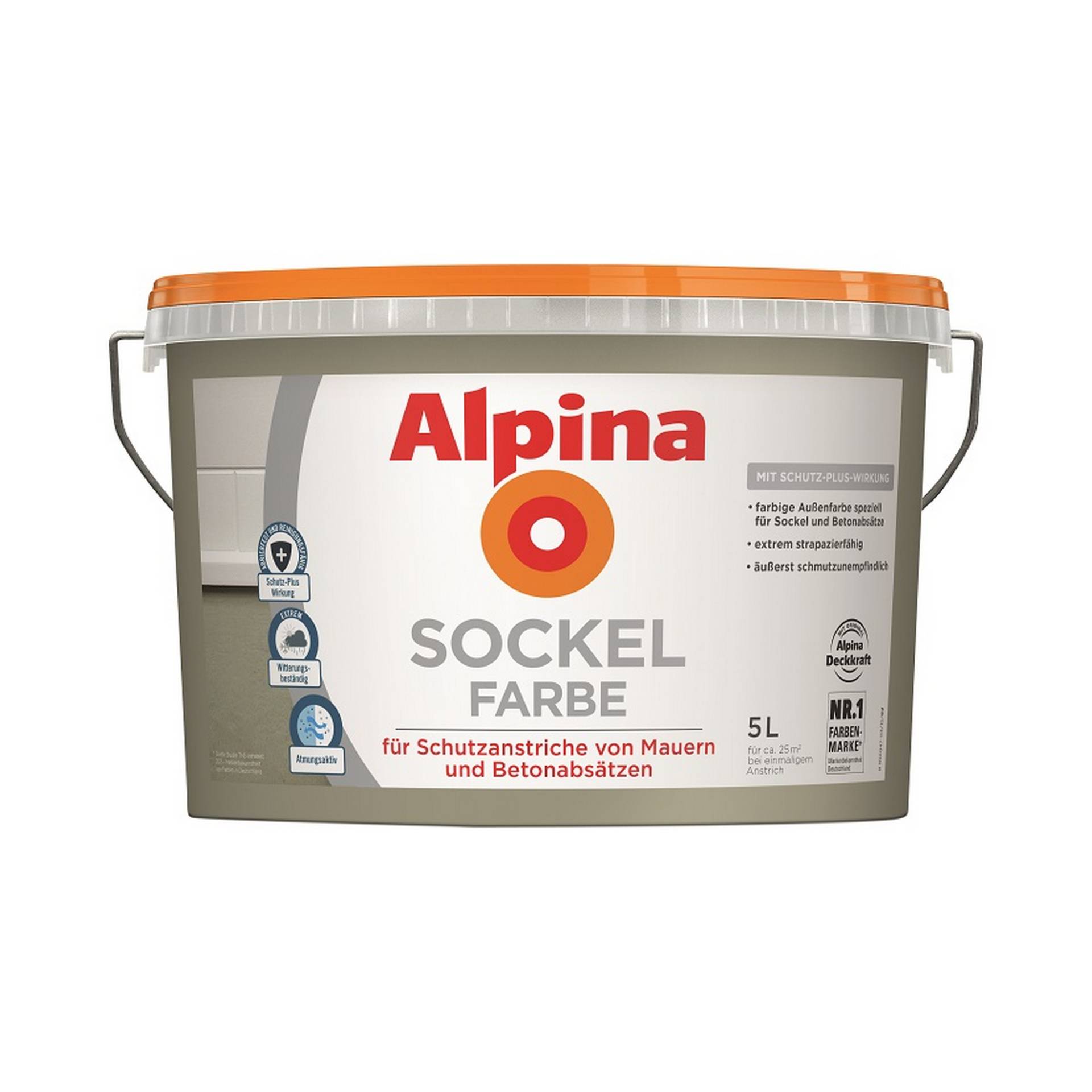 Alpina Sockelfarbe grau matt 5 l Alpina Sockelfarbe grau matt 5 l von Alpina