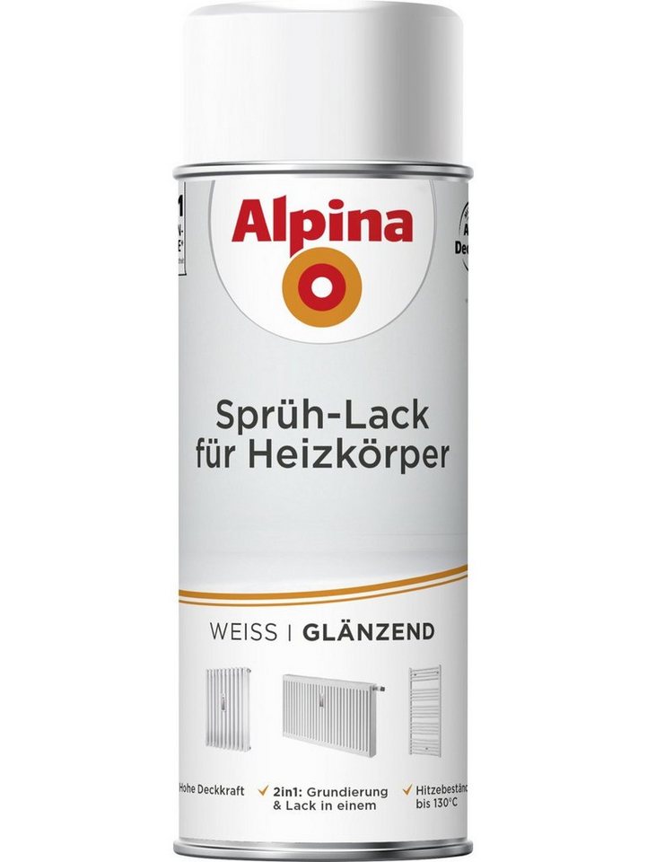 Alpina Sprühlack Alpina Sprühlack für Heizkörper 400 ml weiß von Alpina