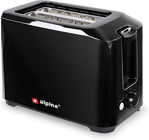 Alpina Toaster 7 Einstellungen Krümelschublade 700W Schwarz von Alpina