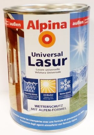 Alpina Universallasur weiss 2,5 Liter von Alpina