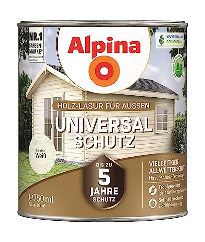 Alpina Universallasur weiss 0,75 Liter von Alpina