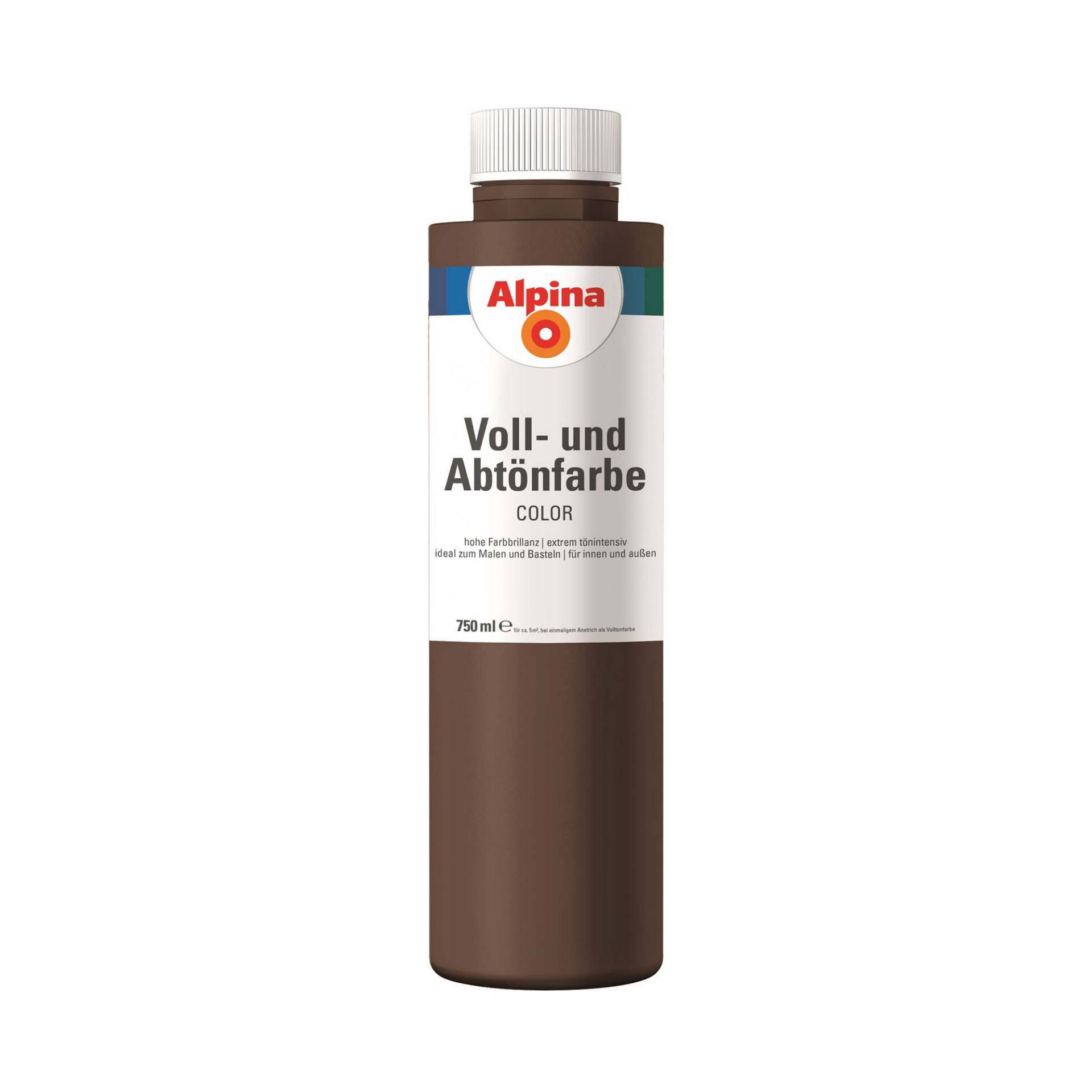 Alpina Voll- und Abtönfarbe 'Choco Brown' schokobraun 750 ml von Alpina