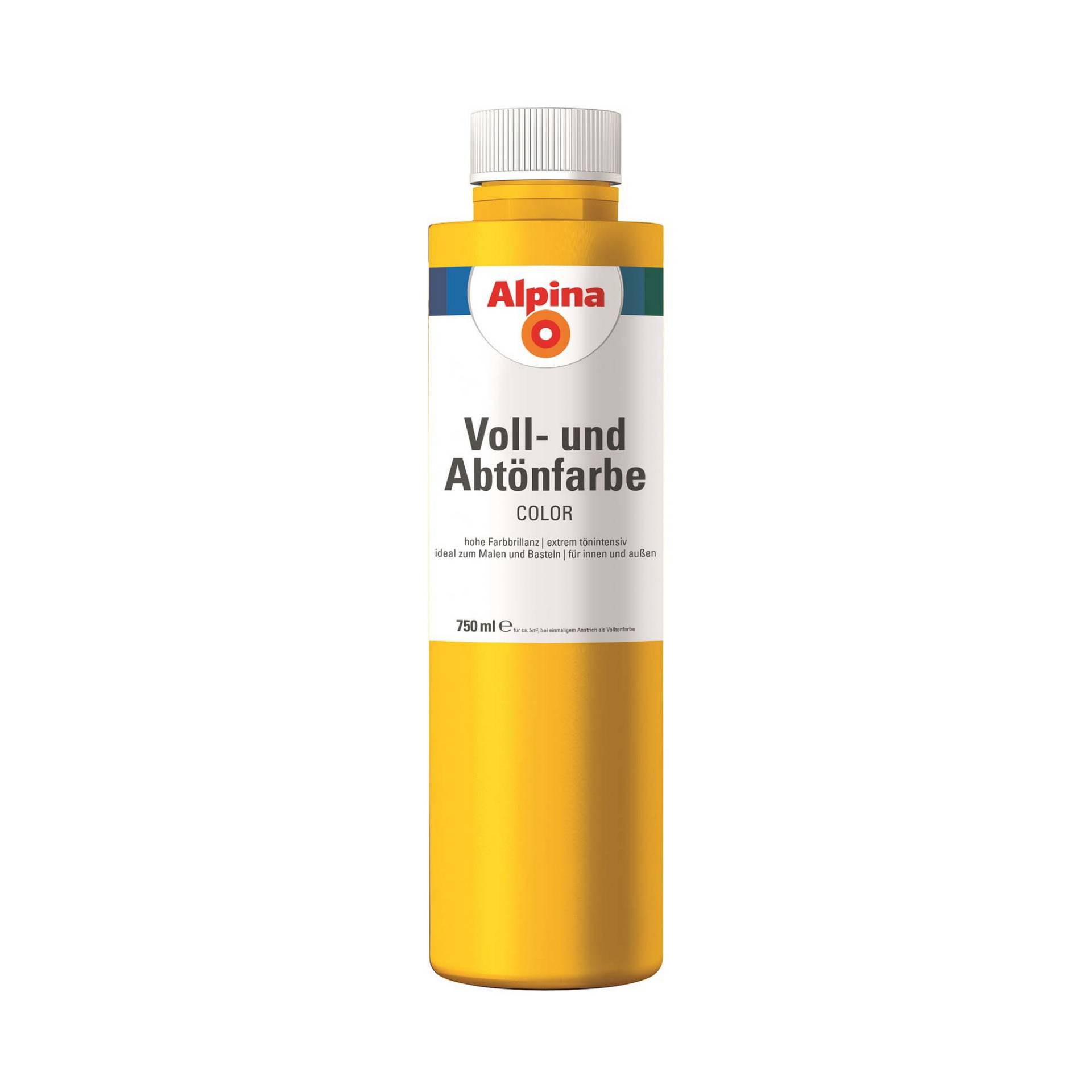 Alpina Voll- und Abtönfarbe 'Lucky Yellow' orangegelb 750 ml von Alpina
