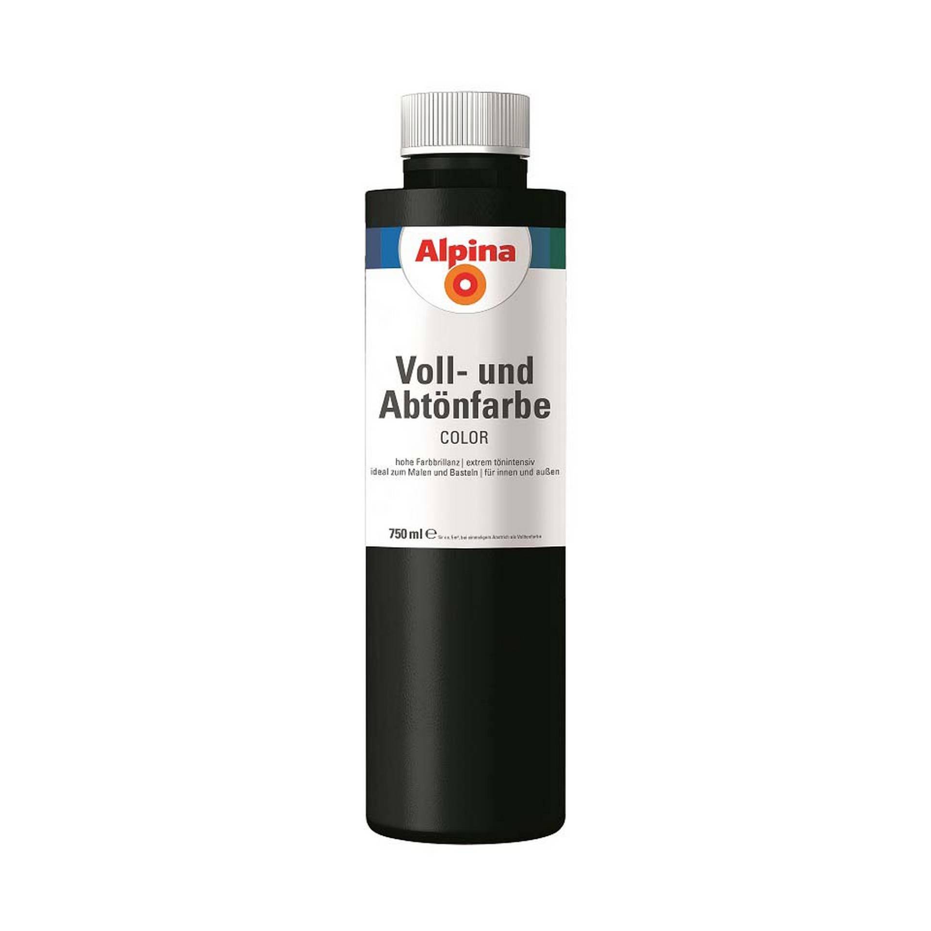 Alpina Voll- und Abtönfarbe 'Night Black' schwarz 750 ml von Alpina