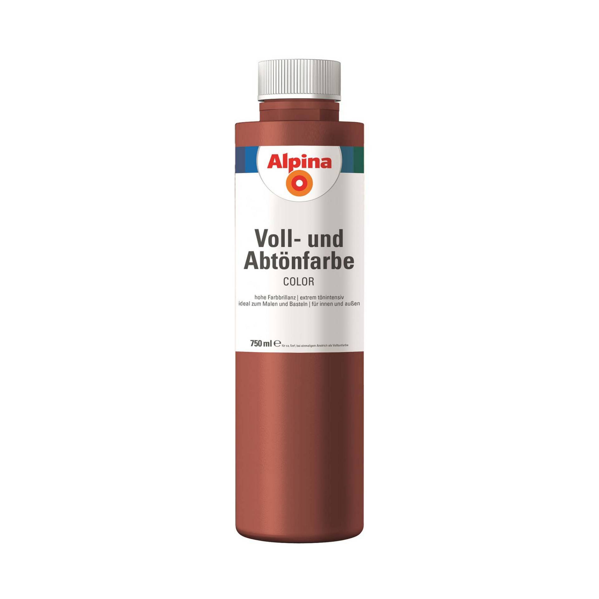 Alpina Voll- und Abtönfarbe 'Spicy Red' rotbraun 750 ml von Alpina