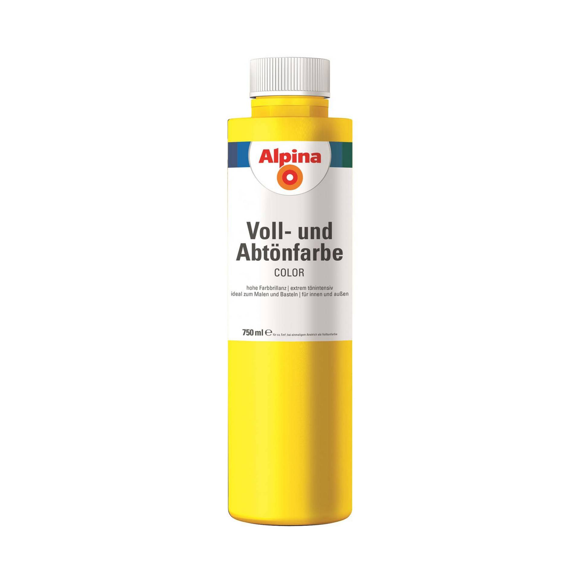 Alpina Voll- und Abtönfarbe 'Sunny Yellow' gelb 750 ml von Alpina