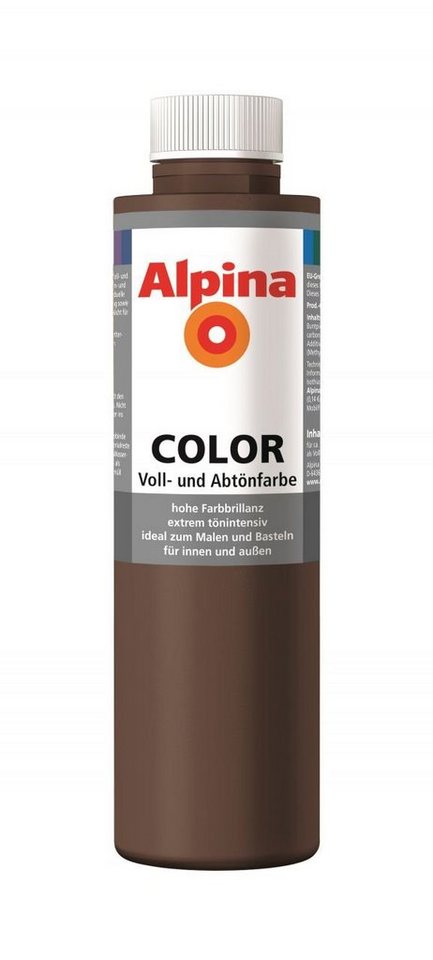 Alpina Vollton- und Abtönfarbe Alpina Choco Brown 750 ml choco brown seidenmatt von Alpina