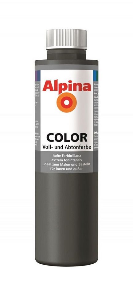Alpina Vollton- und Abtönfarbe Alpina Dark Grey 750 ml dark grey seidenmatt von Alpina