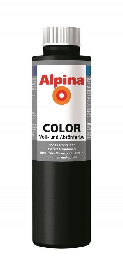 Alpina Vollton- und Abtönfarbe Alpina Night Black 750 ml night black seidenmatt von Alpina