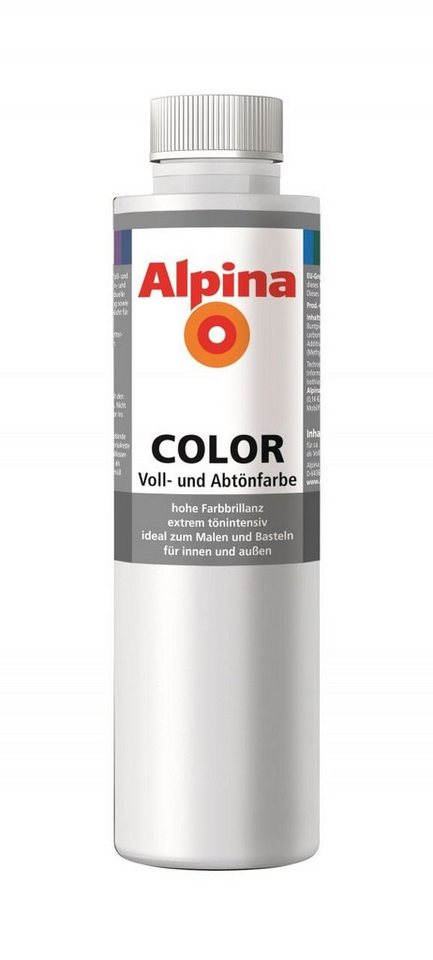 Alpina Vollton- und Abtönfarbe Alpina Snow White 750 ml snow white seidenmatt von Alpina