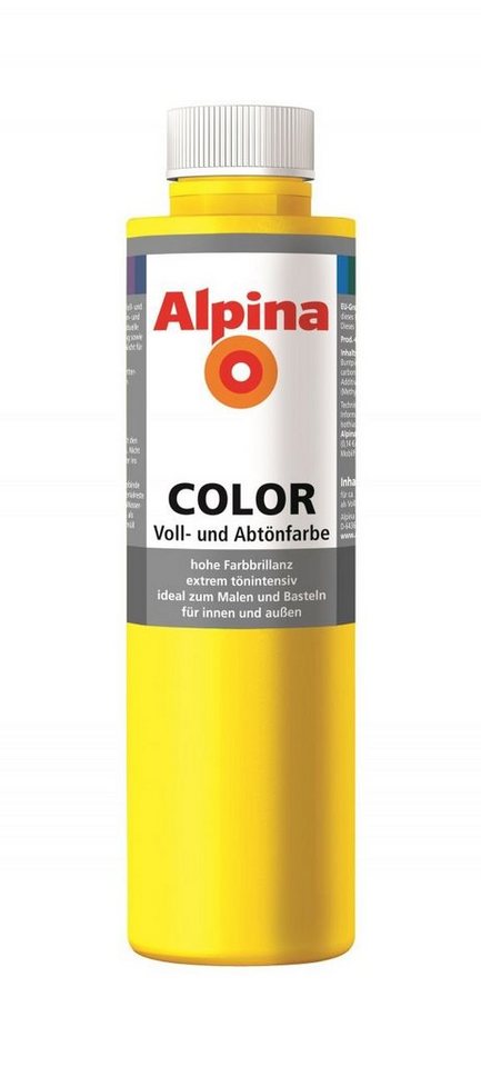 Alpina Vollton- und Abtönfarbe Alpina Sunny Yellow 750 ml sunny yellow seidenmatt von Alpina