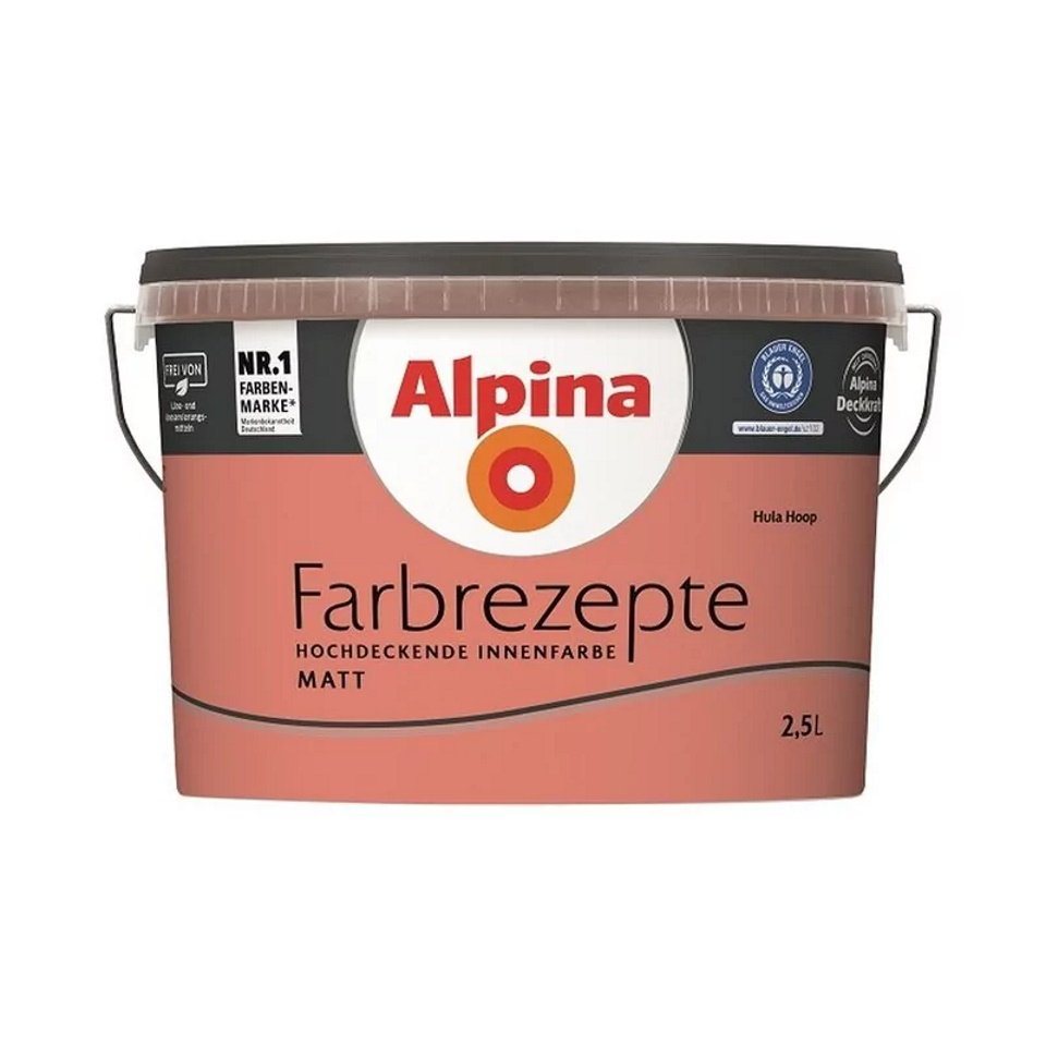 Alpina Wand- und Deckenfarbe Farbrezepte 2,5 Liter Hula Hoop Matt von Alpina