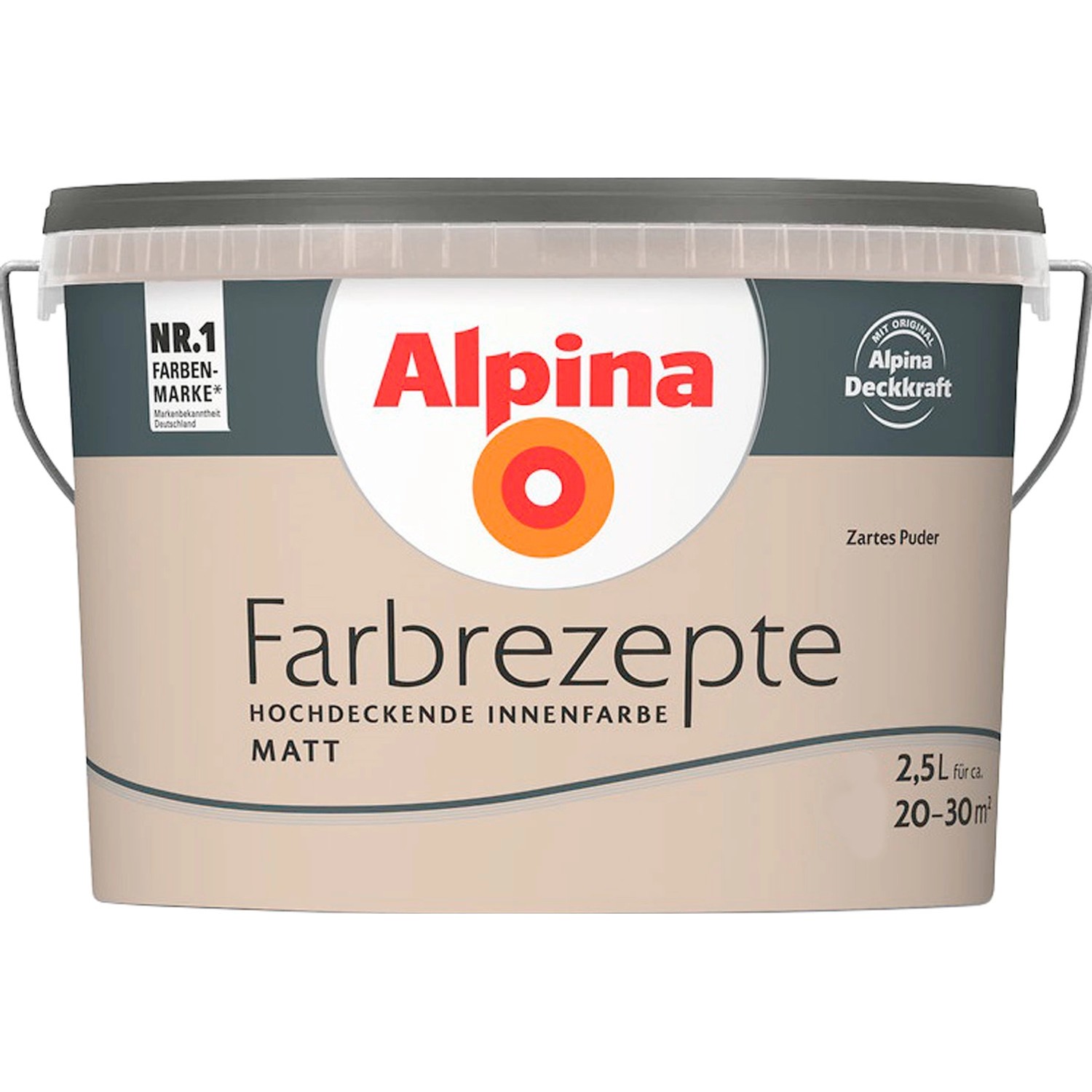 Alpina Wand- und Deckenfarbe Farbrezepte Zartes Puder matt 2,5 Liter von Alpina