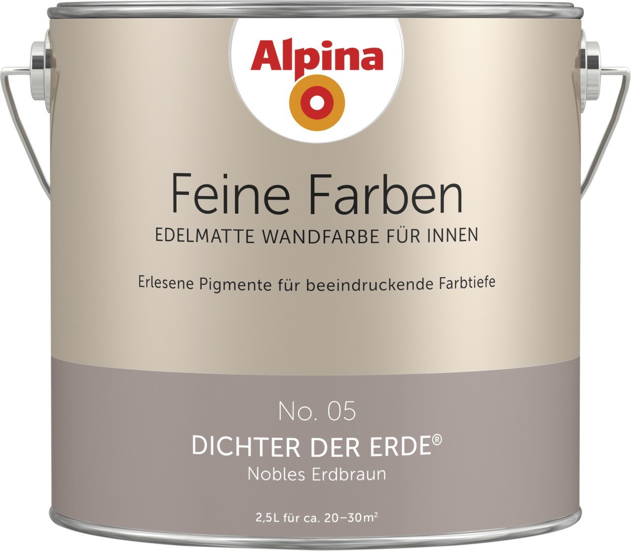 Alpina Wandfarbe Alpina Feine Farben No. 05 Dichter der Erde 2,5 L von Alpina