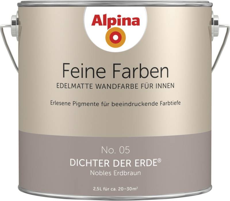 Alpina Wandfarbe Alpina Feine Farben No. 05 Dichter der Erde 2,5 L von Alpina