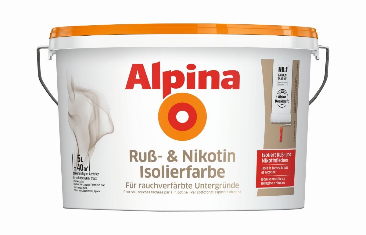 Alpina Anti-Schimmel-Grundierung Alpina Nikotinsperre 5 L weiß, matt von Alpina