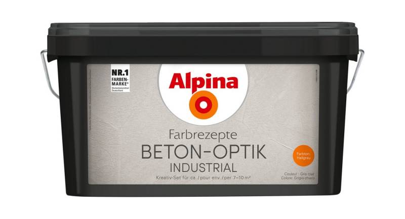 Alpina Wandfarbe Farbrezepte BETON-OPTIK Set von Alpina