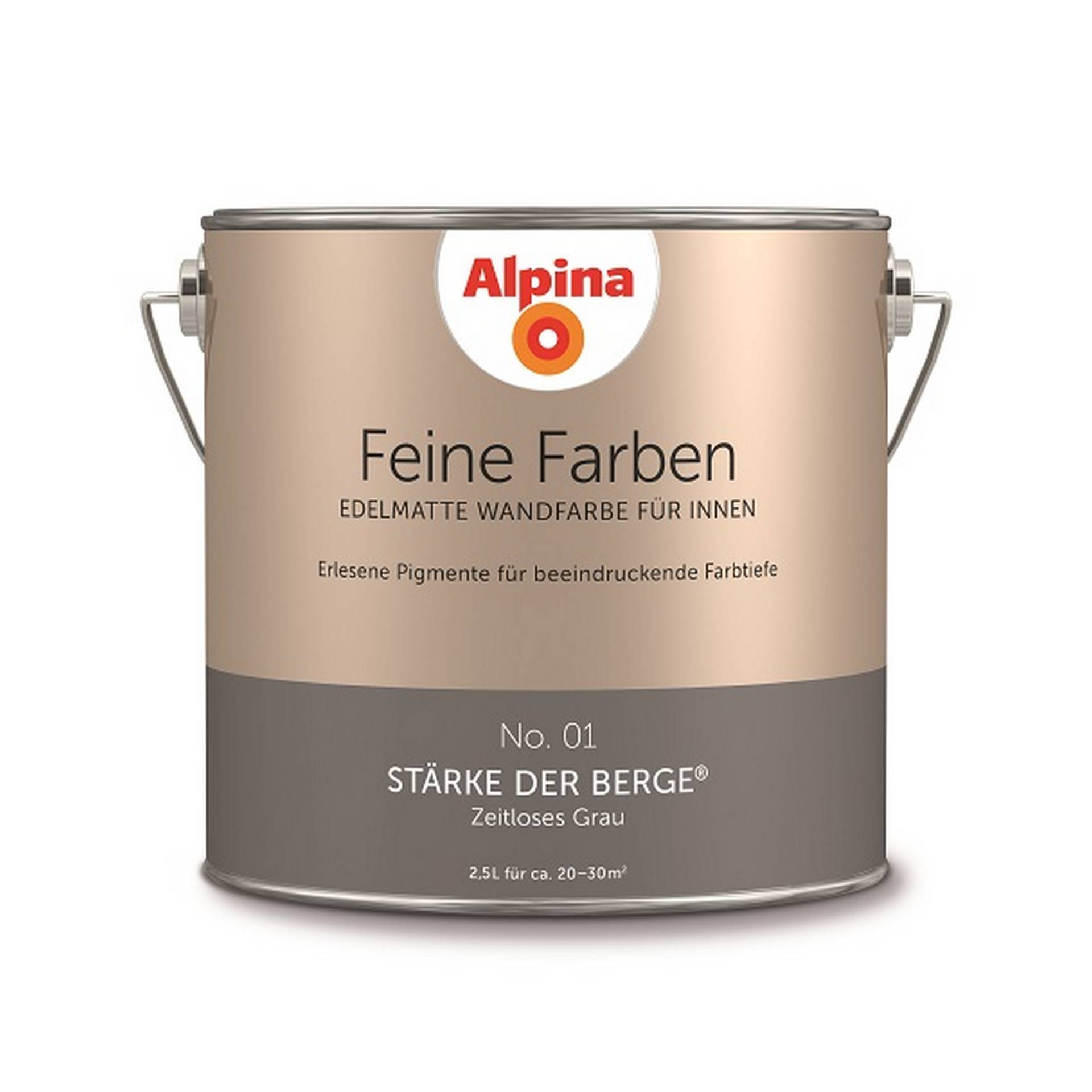 Alpina Feine Farben 'Stärke der Berge' grau matt 2,5 l von Alpina