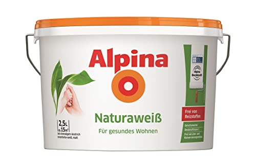 Alpina NaturaWeiss, Wandfarbe matt 2,5 L.Allergiker geeignet 5,99 Euro/Liter von Alpina