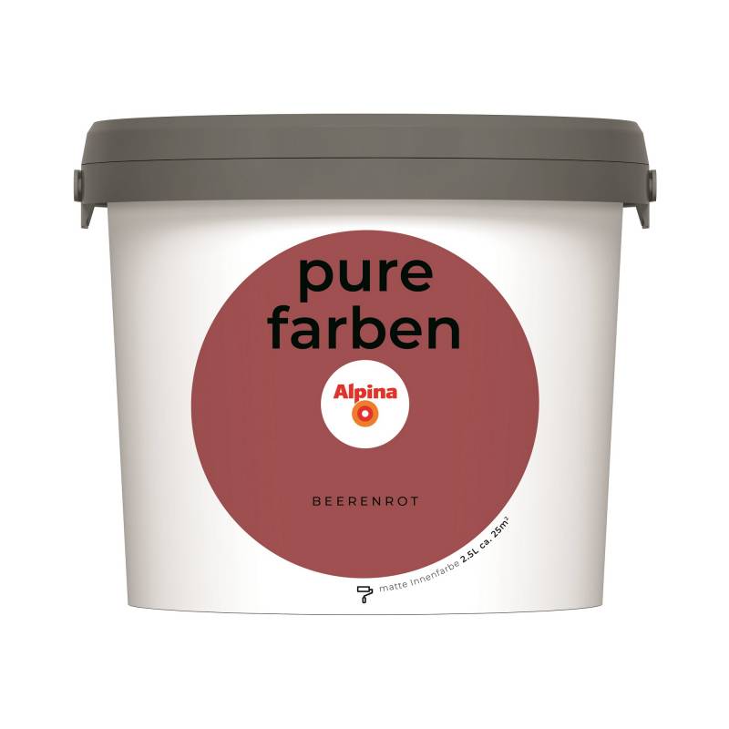 Alpina Wandfarbe 'Pure Farben' beerenrot matt 2,5 l von Alpina