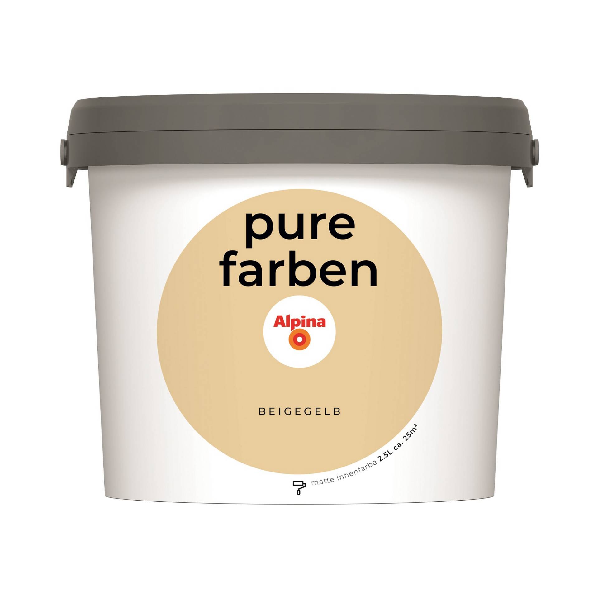 Alpina Wandfarbe 'Pure Farben' beigegelb matt 2,5 l Alpina Wandfarbe 'Pure Farben' beigegelb matt 2,5 l von Alpina