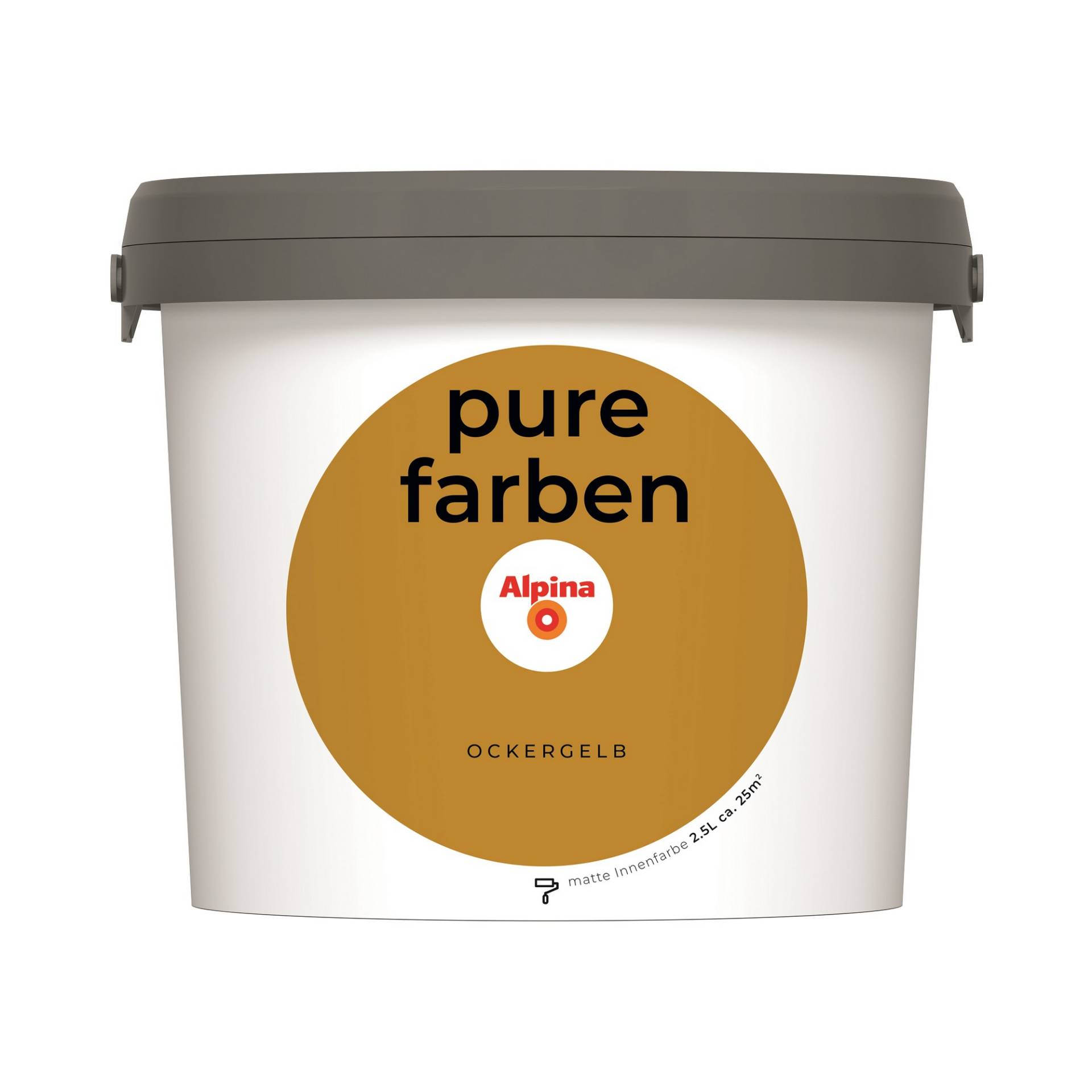 Alpina Wandfarbe 'Pure Farben' ockergelb matt 2,5 l Alpina Wandfarbe 'Pure Farben' ockergelb matt 2,5 l von Alpina
