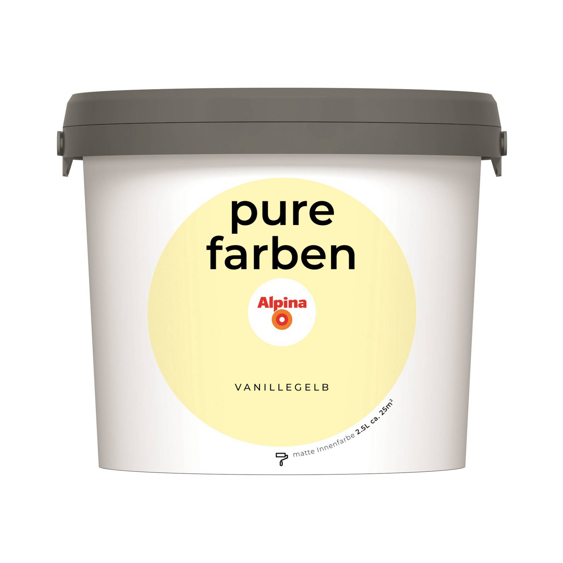 Alpina Wandfarbe 'Pure Farben' vanillegelb matt 2,5 l von Alpina