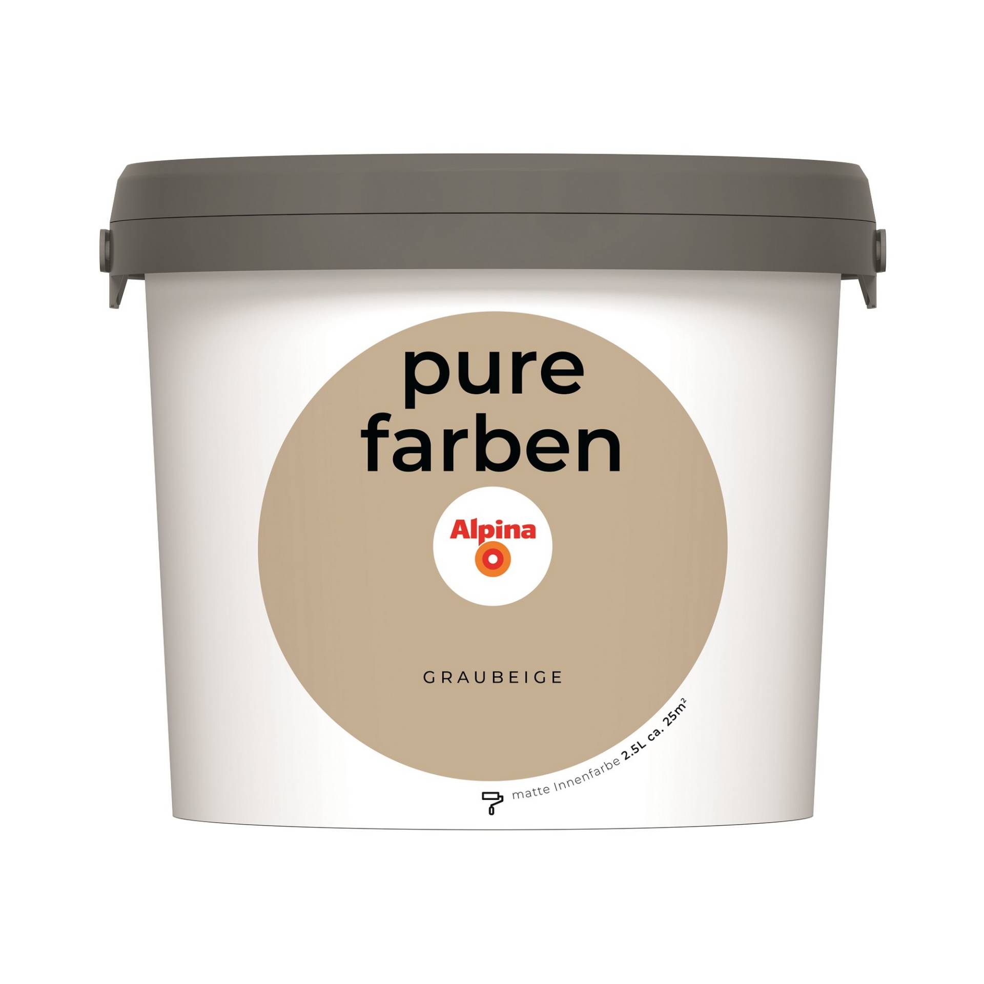 Alpina Wandfarbe 'pure farben' graubeige matt 2,5 l Alpina Wandfarbe 'pure farben' graubeige matt 2,5 l von Alpina