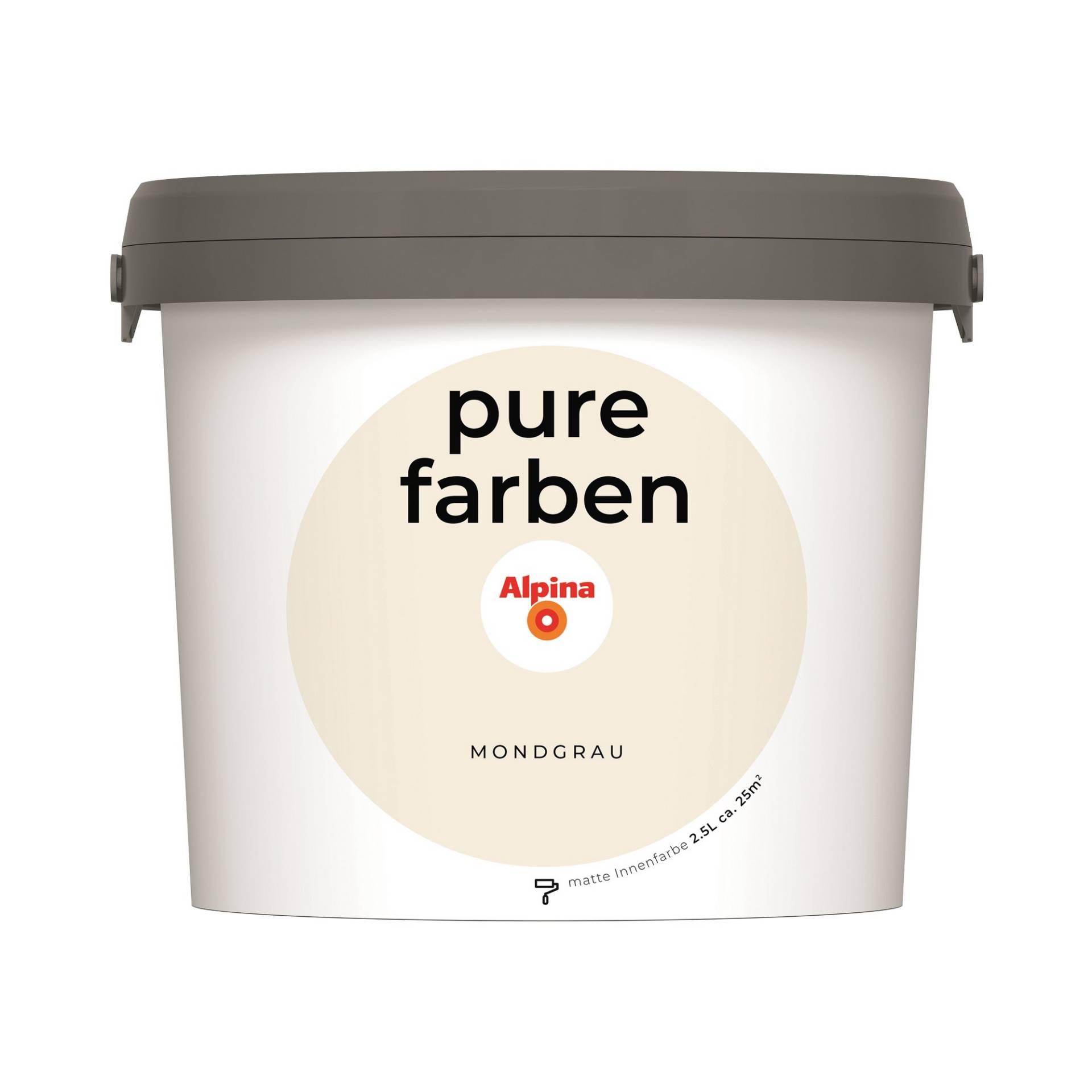 Alpina Wandfarbe 'pure farben' mondgrau matt 2,5 l Alpina Wandfarbe 'pure farben' mondgrau matt 2,5 l von Alpina