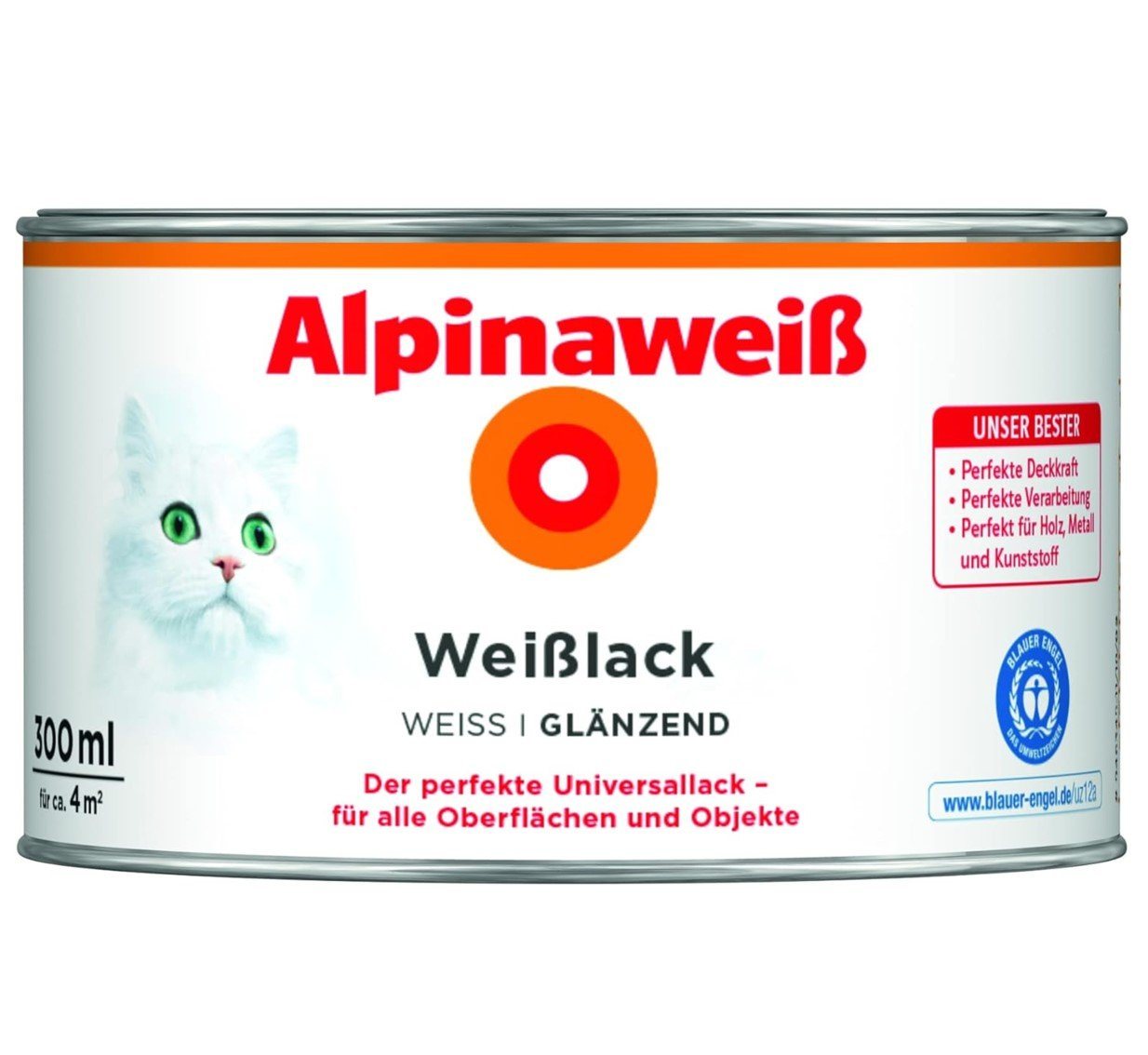 Alpina Weißlack ALPINA Weißlack, glänzend, 300ml von Alpina